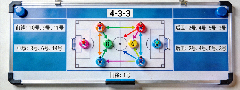 足球世界杯战术分析板展示球队阵型与球员跑位