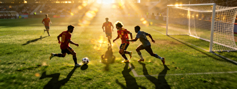 西班牙等欧洲强队进行精妙团队配合进攻的瞬间